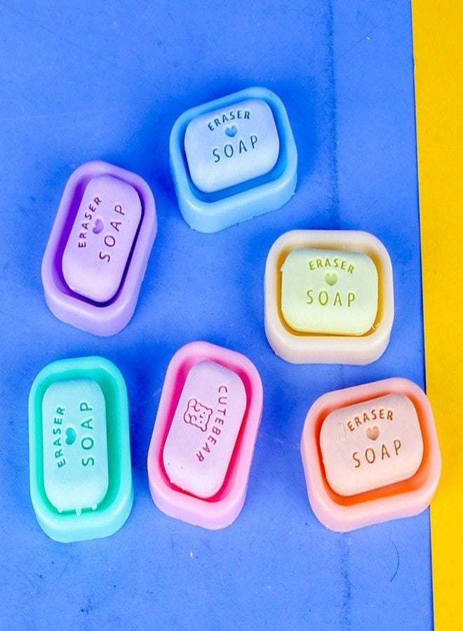 GETNAKSH Mini Soap Eraser Rubber for Kids Girls Boys Childern Birthday Return Gift,Classroom Non Dust Eraser Birthday Return Gift School College Stationery Suppliers (Pack of 4) - Image 3
